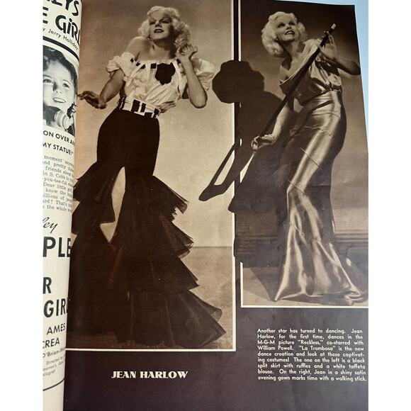 June 1935 Movie Mirror Magazine Jean Harlow Temple Gable Astaire & Rogers Cagney - Picture 6 of 10